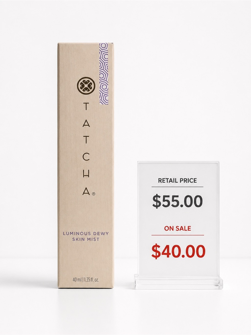 Tatcha Luminous Dewy Skin Mist - Beige and Purple Accent